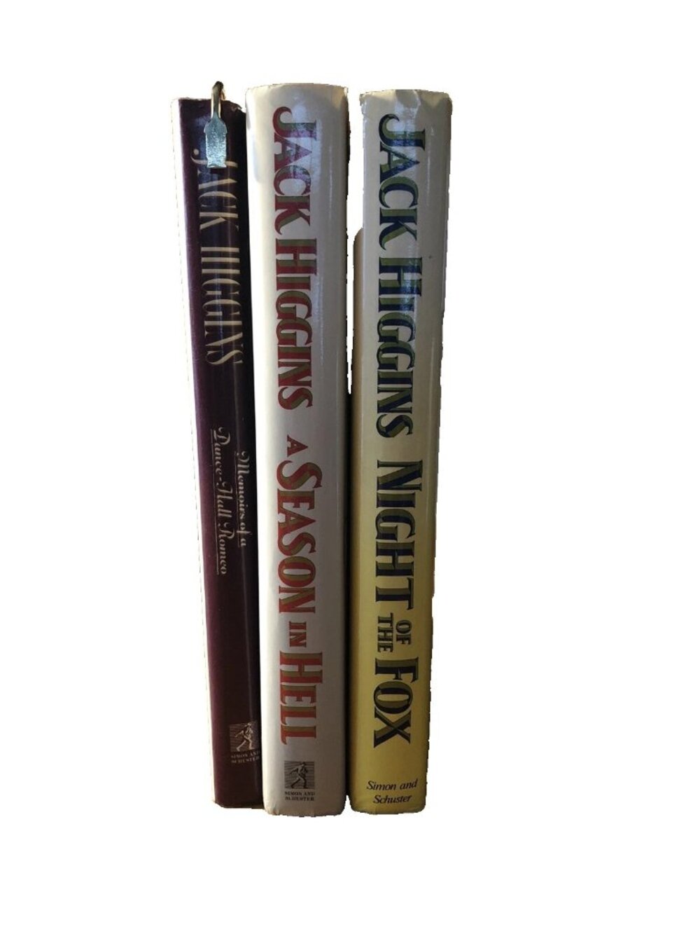 JACK HIGGINS - LOT OF 3 Novels Mystery Vintage 1986 1989 HARDCOVER Dust Jacket